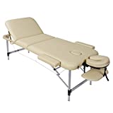 Cama de massagem dobrável Naipo, camas de massagem portáteis, 3 seções, ...