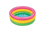 Intex 58924 - piscina infantil com 3 anéis, 86 x 25 cm, rosa / amarelo / verde