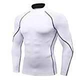 T-shirt masculina de manga comprida FRAUIT camisola térmica masculina de gola alta de manga comprida ...