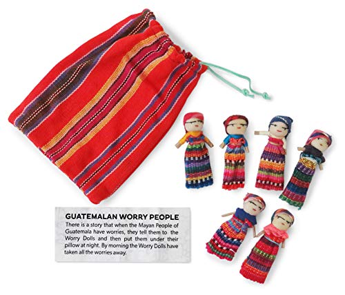 6 bonecos com bolsa removível - Guatemala Fair Trade