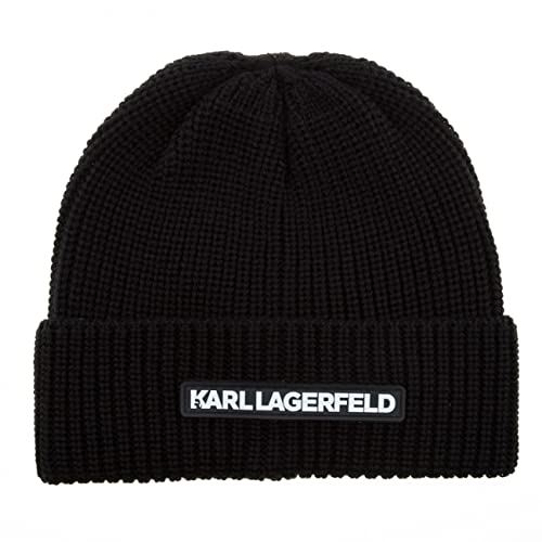 KARL LAGERFELD Chapéu de lã preto, preto, tamanho único