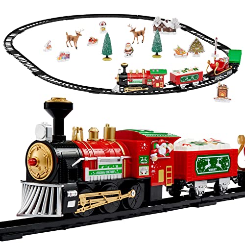 OS TWIDDLERS - 30 trens elétricos de Natal com trem de Natal movido a bateria, trilhos e acessórios divertidos