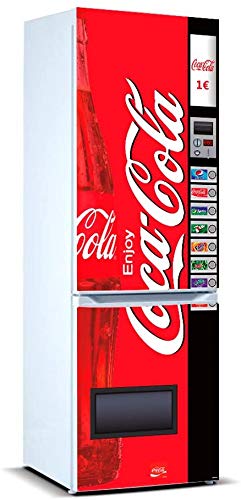 Máquina de venda automática de adesivos de embrulho de geladeira Cocacola |  Vários tamanhos 185x60cm |  Adesivo durável e fácil de aplicar Adesivo adesivo para um design elegante