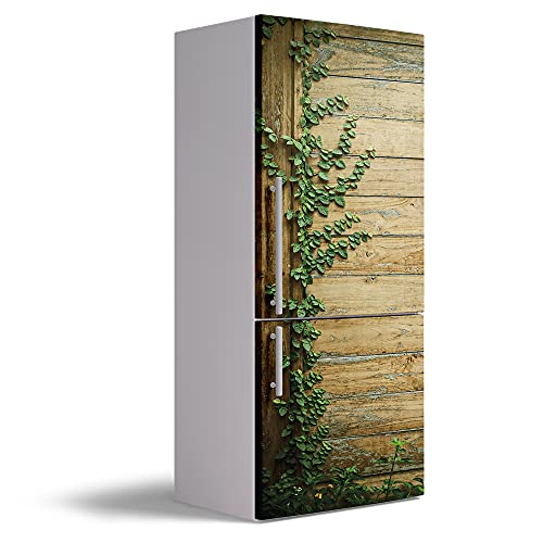Adesivo decorativo de vinil para geladeira, 60 x 185 cm, vários tamanhos, impermeável e durável, decoração de armário de cozinha, porta de madeira e videira, VNL-N039