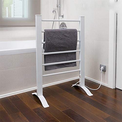 InnovaGoods Aquecedor de toalhas elétrico, parede e piso, alumínio, branco, 55x91x35 cm