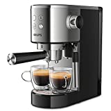 Máquina de café expresso Krups Virtuoso XP442C, design compacto e elegante, capacidade 1,1 L,...