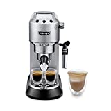 De'longhi Dedica - Máquina de café com bomba de aço inoxidável para café moído ou dose única, cafeteira...