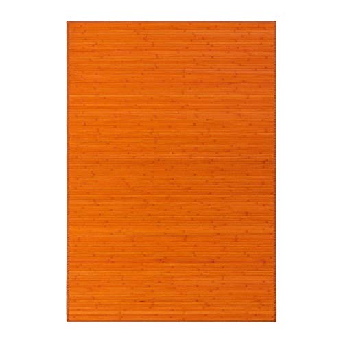 Tapete de bambu para sala de estar Lola Home (140 x 200 cm, laranja)