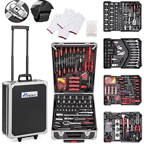 Mala de ferramentas TRESKO 949 peças |  Porta-ferramentas portátil |  Caixa de ferramentas/conjunto |  Caixa de aço de vanádio e cromo