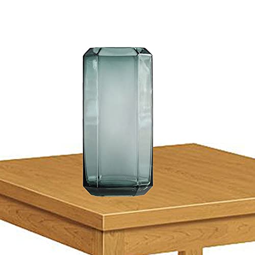 LXLAMP Vaso vintage, vaso alto vasos decorativos de chão vaso alto de chão vidro de qualidade clássico - vidro decorado à mão (24,5 cm) (cor: verde escuro)