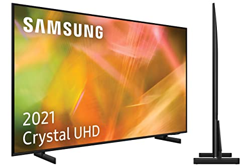 Samsung 4K UHD 2021 55AU8005 - Smart TV de 55 polegadas com resolução Crystal UHD, processador Crystal UHD, HDR10+, Motion Xcelerator, intensificador de contraste e Alexa integrado