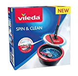 Vileda Spin & Clean Mopping System, Vermelho e Preto, 335 x 176 x 343 mm