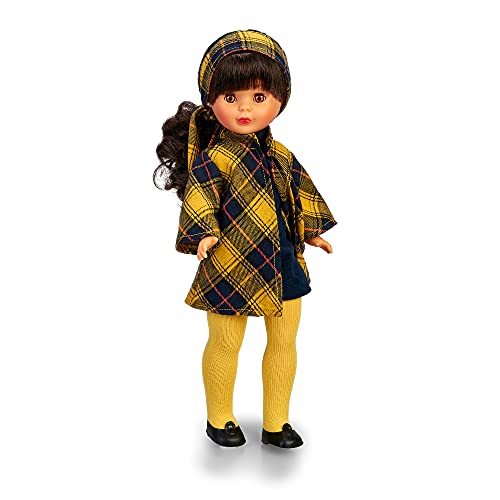 Coleção Nancy: In the City, reedição 2021 do conjunto original de vestidos pretos e amarelos de 1973, em uma boneca clássica, escura e surrada, para crianças e colecionadores, Famosa, (700016740)