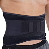 Apoio lombar com cintas duplas fortes, Cinto para a cintura/costas/zona lombar - Neotech Care Brand - Charcoal Color - Tamanho S