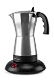 Orbegozo KFE 660 - cafeteira italiana, 3-6 xícaras (300 ml), desligamento automático, base de toque fria, café quente por 30 minutos, 480 W