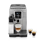 De'Longhi Perfetto ECAM 23.460.SB - Máquina de café automática Supe (pressão de 15 bar, sistema automático de cappuccino, depósito de água removível de 1,8 L, painel LCD, limpeza automática) Prata/Preto