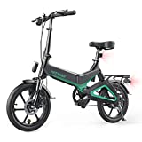 Bicicleta elétrica HITWAY GEARSTONE, bicicleta elétrica dobrável leve de 250 W com assistência de pedal, com bateria de 7,5 Ah, 16 polegadas, para adolescentes e adultos