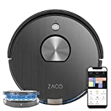 ZACO Robotic aspirador e esfregona A10 WiFi, Alexa, Google, App, Smart 3in1 aspirador e purificador, navegação a laser 3D Mapeamento 360°, para pisos de madeira, parquet, carpetes, pêlos de animais