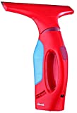 Vileda Windomatic - Aspirador de vidros com lábio de borracha, limpa-vidros com cabeça flexível e depósito de água, aspiração vertical e horizontal, dimensões 17,5x12x32 cm, cor vermelha