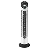 Ventilador de torre Cecotec com temporizador EnergySilence 790 Skyline.  50 W, 30'' (76cm) Altura, Mecânico, Oscilante, Motor de Cobre, 3 Velocidades, Branco