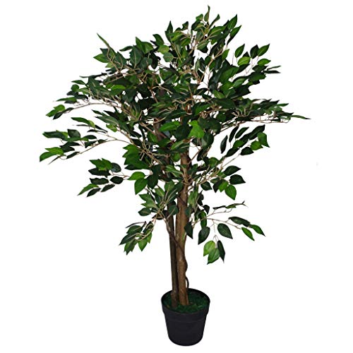 Folha Ficus Planta Artificial Verde 90 cm